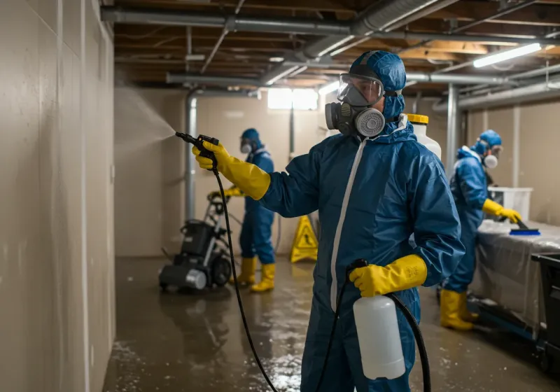 Basement Sanitization and Antimicrobial Treatment process in Kingston Springs, TN
