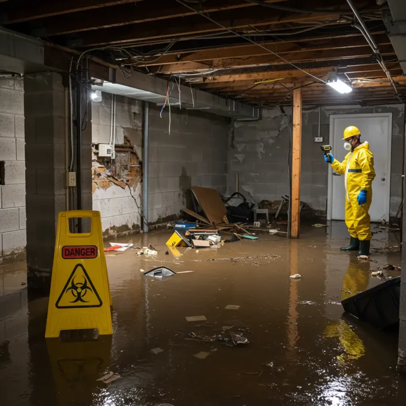 Flooded Basement Electrical Hazard in Kingston Springs, TN Property
