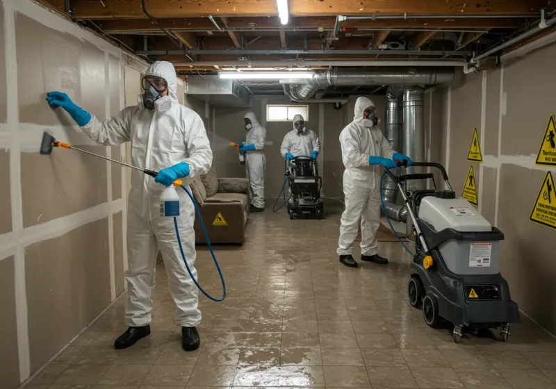Basement Moisture Removal and Structural Drying process in Kingston Springs, TN